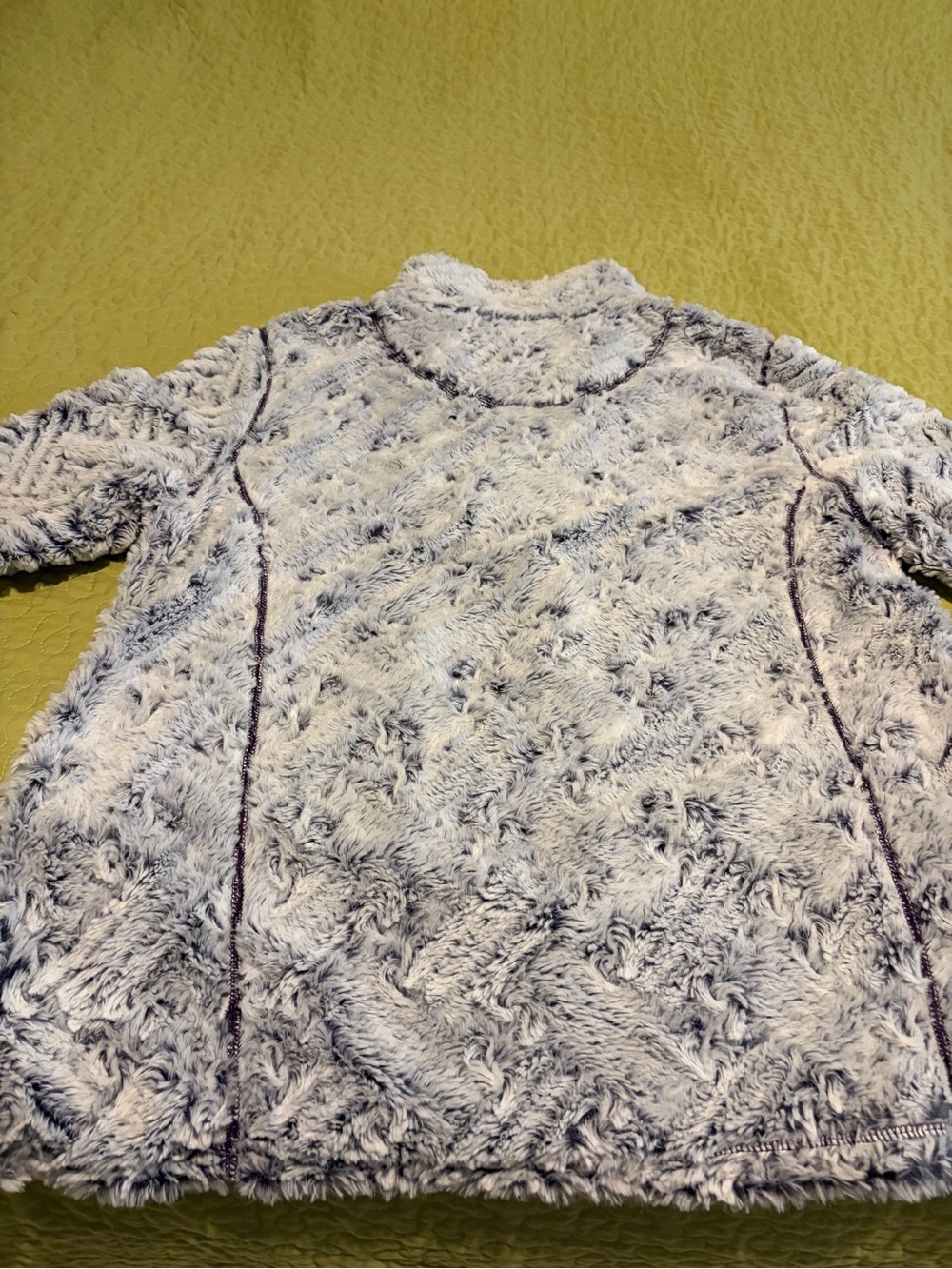 Simply Southern women’s Cream Faux-Fur Half-Zip Jacket - Picture 5 of 6